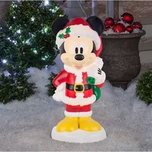 New! Disney Mickey Mouse Santa Blow mold